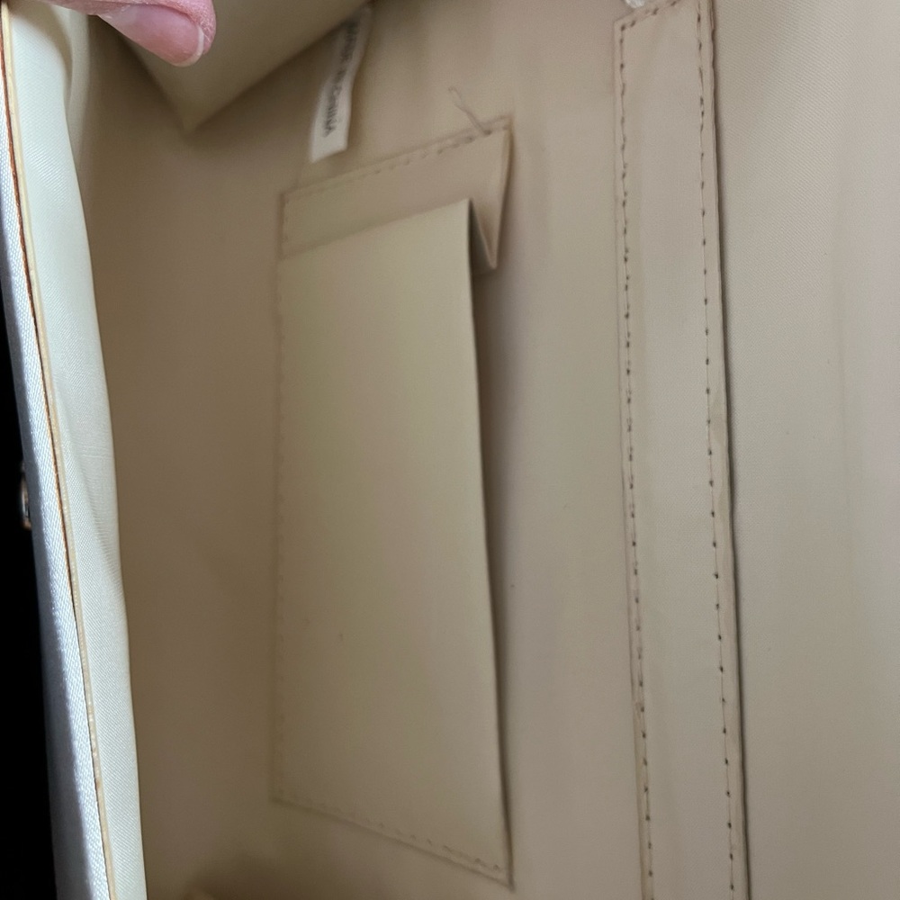 vintage cream satin clutch - Picture 7 of 8